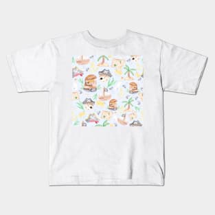 Pirates | Watercolor | Pattern Kids T-Shirt